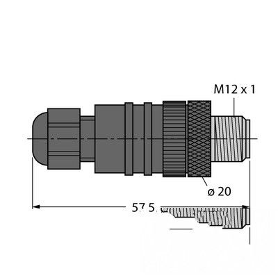 WAS5-THERMO Круглый разъем M12?1 с датчиком Pt1000