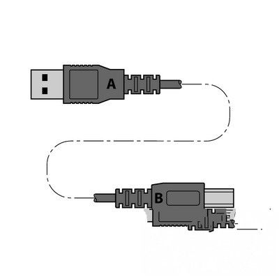 USB 2.0 CABLE 1.8M Кабель USB 2.0, 1.8 метра