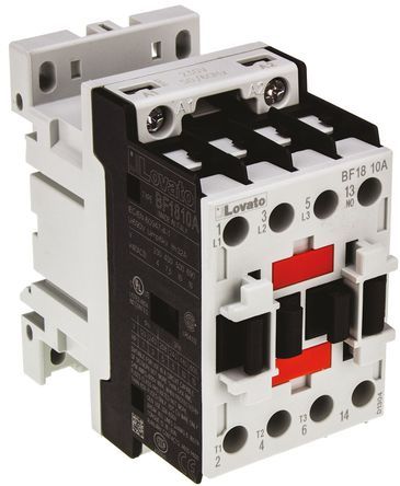 BF1810A230, Lovato 3 Pole Contactor - 18 A, 230 V ac Coil, Orange, 3NO, 7.5 kW, Контактор