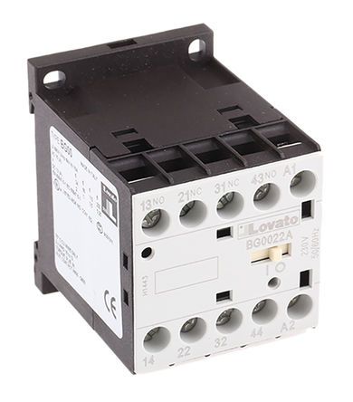 11BG0022A230, Lovato Contactor Relay - 2NO/2NC, 10 A Contact Rating, Контактор