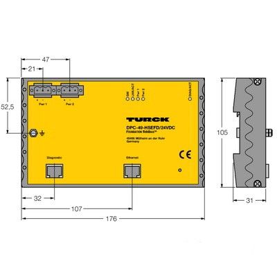 DPC-49-HSEFD/24VDC FOUNDATION™ fieldbus HSE периферийное устройство