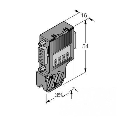 D9T-RS485PG /6ES7972-0BB61-0XA0 EXCOM Штекерный разъем RS485, шина PROFIBUS