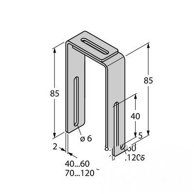 MB2.1-Q25(4PCS) Монтажный кронштейн для датчиков линейного перемещения