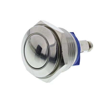 R16DFSSTAG, EOZ Single Pole Single Throw (SPST) Momentary Push Button Switch, IP65, 16.2 (Dia.)mm, Panel Mount, 48 V dc, 250 V ac, Кнопочный переключатель