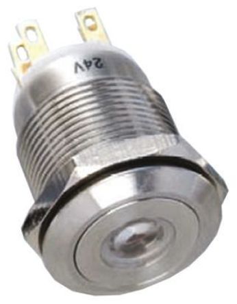 R19FFSSPAGDG110, EOZ Single Pole Double Throw (SPDT) Momentary Green LED Push Button Switch, IP65, 19.2 (Dia.)mm, Panel Mount, Кнопочный переключатель