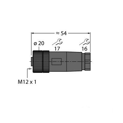 B8151-0/PG9 Розетка прямая M12 x 1, под индивидуальные требования