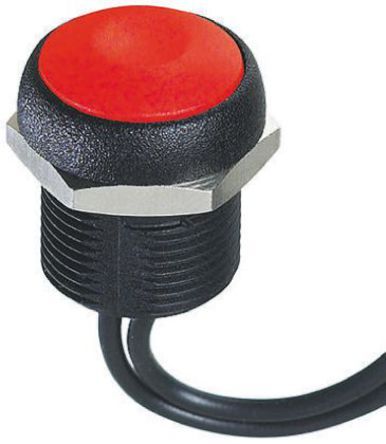 IRR3F4B2, APEM Single Pole Single Throw (SPST) Momentary Push Button Switch, IP67, 16 (Dia.)mm, Panel Mount, 250V ac, Кнопочный переключатель