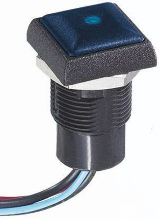 IRC3F4B2LOB, APEM Single Pole Single Throw (SPST) Momentary Blue LED Push Button Switch, IP67, 16mm, Panel Mount, 250V ac, Кнопочный переключатель