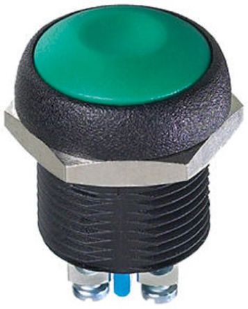 IRR3V212, APEM Single Pole Single Throw (SPST) Momentary Push Button Switch, IP67, 16 (Dia.)mm, Panel Mount, 250V ac, Кнопочный переключатель