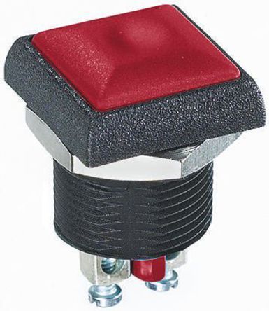 IRC3V262, APEM Single Pole Single Throw (SPST) Momentary Push Button Switch, IP67, 16 (Dia.)mm, Panel Mount, 250V ac, Кнопочный переключатель