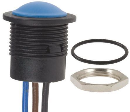 IAR5F1100, APEM NO/NC Push Button Switch, IP67, 16.2 (Dia.)mm, Panel Mount, 24V dc, Кнопочный переключатель