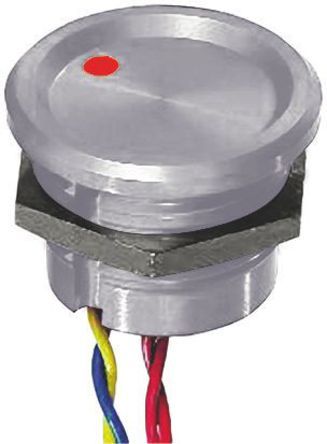 PBAR2AF0000LSG, APEM Single Pole Single Throw (SPST) Momentary Red/Green LED Push Button Switch, IP68, 16.2 (Dia.)mm, Central Fixing, Кнопочный переключатель