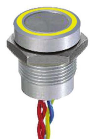 PBARAFAY APEM Illuminated Flying Lead Piezo Switch IP  mA   V dc Single Pole Single Throw SPST   C Пьезопереключатель