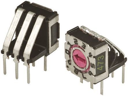 P36THR101L508, Apem 10 Way Through Hole DIP Switch, Rotary Flush Actuator, Переключатель