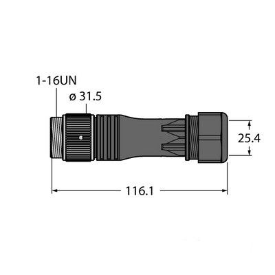 BS716B61-0/21 Вилка, прямая, под индивидуальные характеристики