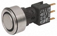 A3PFA1X201J1, APEM Double Pole Double Throw (DPDT) Latching Red LED Push Button Switch, IP65, Panel Mount, Кнопочный переключатель