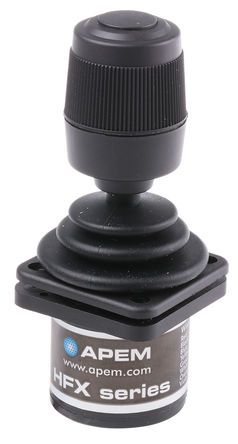 HFX-44S12, Apem, 3 Way Joystick Switch Button, Hall Effect, IP65 Rated, Джойстик-переключатель