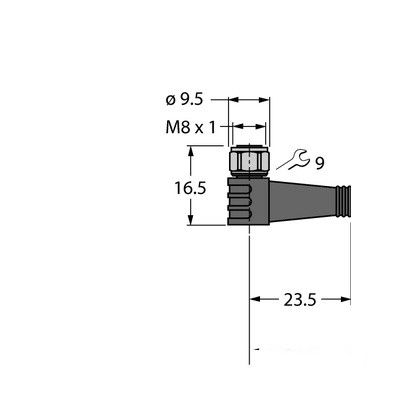 PKWV3M-2/TFW Соединительный кабель для датчиков и приводов, оболочка PP-EPDM