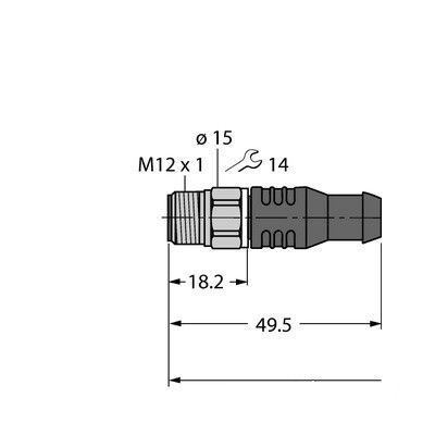 RSCV8T-2/TFW Соединительный кабель для датчиков и приводов, оболочка PP-EPDM