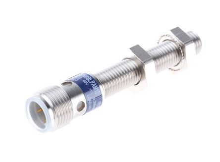 XS508BLPAM12, Telemecanique Sensors M8 x 1 Inductive Sensor - Barrel, PNP-NO Output, 1.5 mm Detection, IP65, IP67, M12 - 4 Pin, Индуктивный датчик приближения