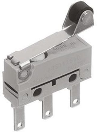 ABS111650, Panasonic SPDT Roller Lever Microswitch, 2 A @ 30 V dc, Микропереключатель