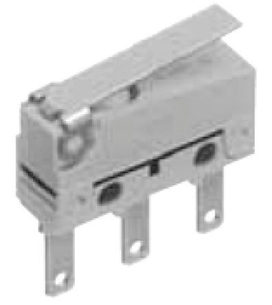 ABS141151, Panasonic SPDT Short Hinge Lever Microswitch, 100 mA @ 30 V dc, Микропереключатель