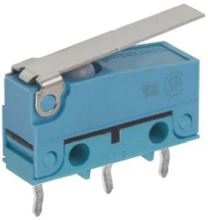 ABS151251, Panasonic SPDT Hinge Lever Microswitch, 100 mA @ 30 V dc, Микропереключатель