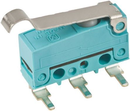 ABS451450, Panasonic SPDT Simulated Roller Lever Microswitch, 2 A @ 30 V dc, Микропереключатель