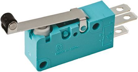 ABV121640, Panasonic SPDT Roller Lever Microswitch, 3 A @ 250 V ac, Микропереключатель