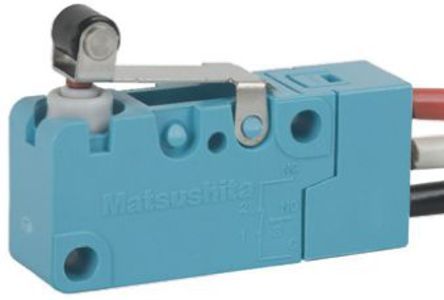 ABV1615503R, Panasonic SPDT Short Roller Lever Microswitch, 5 A @ 250 V ac, Микропереключатель