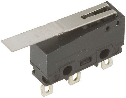 AVT32343, Panasonic SPDT Long Hinge Lever Microswitch, 3 A @ 250 V ac, Микропереключатель