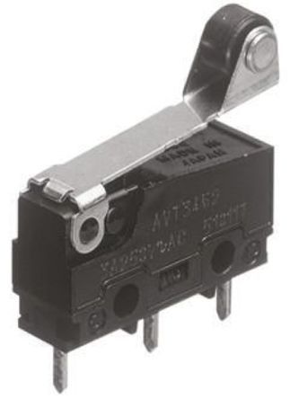 AVT32543, Panasonic SPDT Roller Lever Microswitch, 3 A @ 250 V ac, Микропереключатель