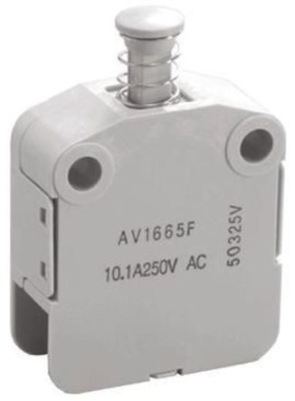 AV14653F, Panasonic SPST-NO/NC Safety Interlock Switch, 10.1 A @ 250 V ac, Кнопочный переключатель