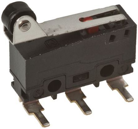 AV365461, Panasonic SPDT Roller Lever Microswitch, 100 mA @ 30 V dc, Микропереключатель