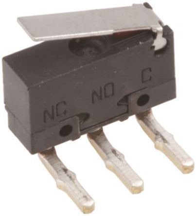 AV452461, Panasonic SPDT Hinge Lever Microswitch, 100 mA @ 30 V dc, Микропереключатель