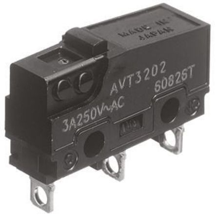 AVL3205613, Panasonic SPDT Pin Plunger Microswitch, 100 mA @ 30 V dc, Микропереключатель