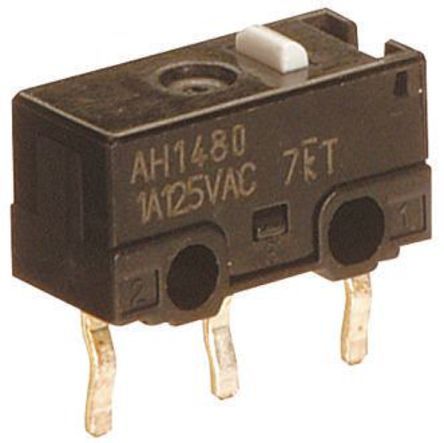 AH14809A, Panasonic SPDT Pin Plunger Microswitch, 1 A @ 30 V dc, Микропереключатель