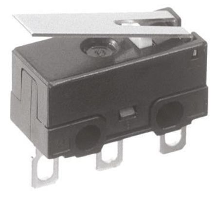 AH166261A, Panasonic SPDT Hinge Lever Microswitch, 100 mA @ 30 V dc, Микропереключатель