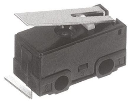 AH1882A, Panasonic SPDT Hinge Lever Microswitch, 1 A @ 30 V dc, Микропереключатель