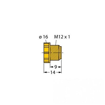 VS-M12-YE M12 ? 1 заглушка