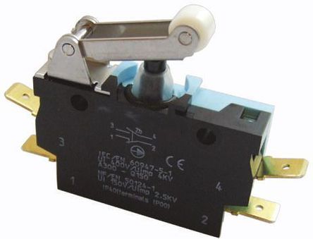 83240000, Crouzet DT-NO/NC Plunger Microswitch, 6 A @ 250 V ac, Микропереключатель