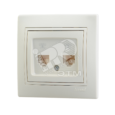 MIRA Розетка двойная телефонная RJ11 бежевая