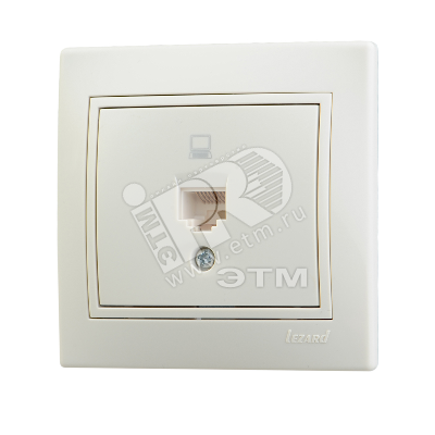 MIRA Розетка компьютерная RJ45x1 бежевая