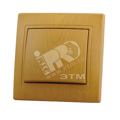 Мира Выключатель одноклавишный проходной ольха