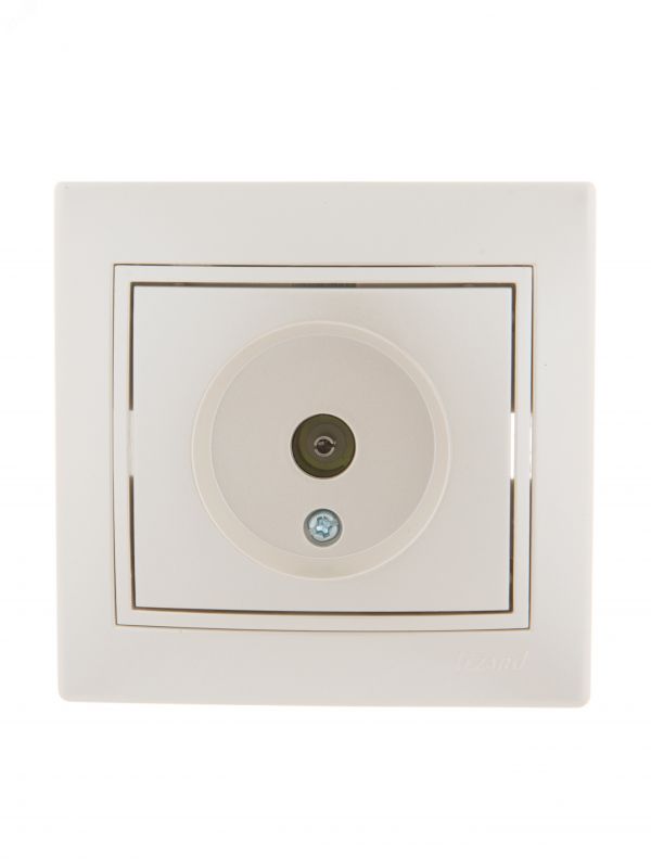 Мира Розетка ТВ окон жемчужно-белый перламутр со  вставкой