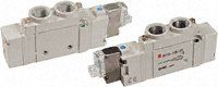 SY9220-5YO-03F-Q, SMC 5/2 Pneumatic Control Valve Solenoid/Pilot G 3/8 SY9000 Series, Клапан
