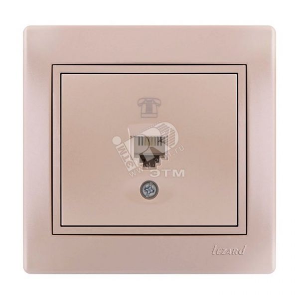 MIRA Розетка телефонная жемчужно-белый перламутр со вставкой