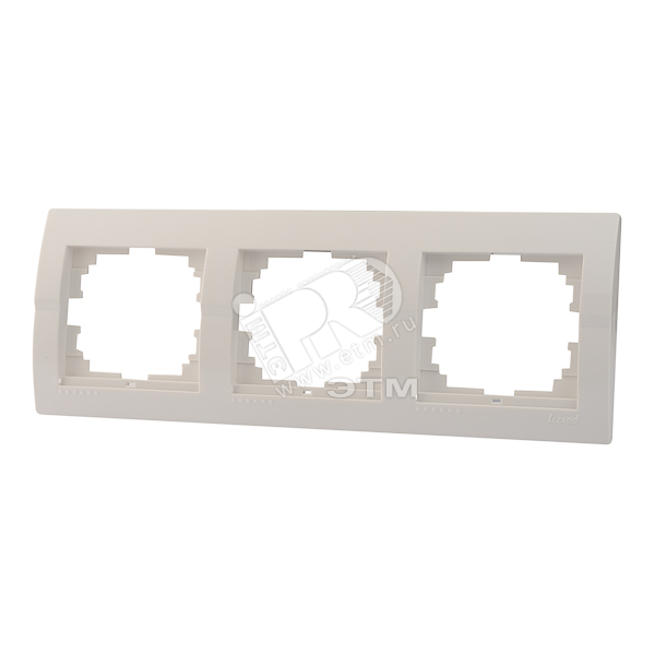 DERIY Рамка 3 поста горизонтальная белый