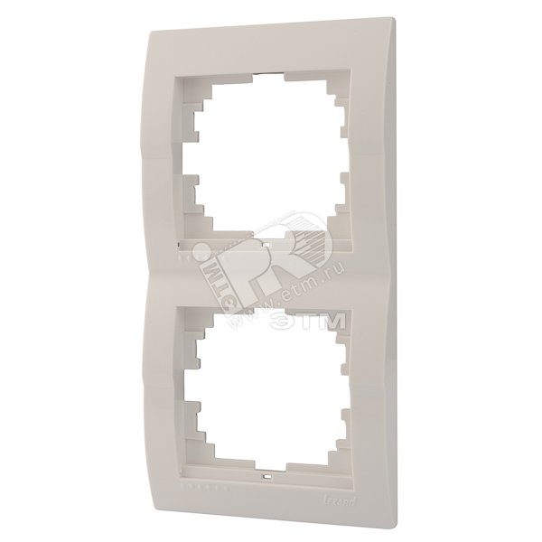 DERIY Рамка х2 верт. белый