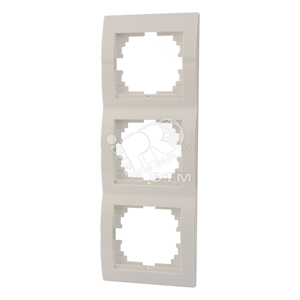 DERIY Рамка 3 поста вертикальная белый